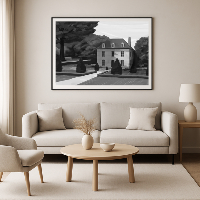 Rosebleue - French Mansion Painting